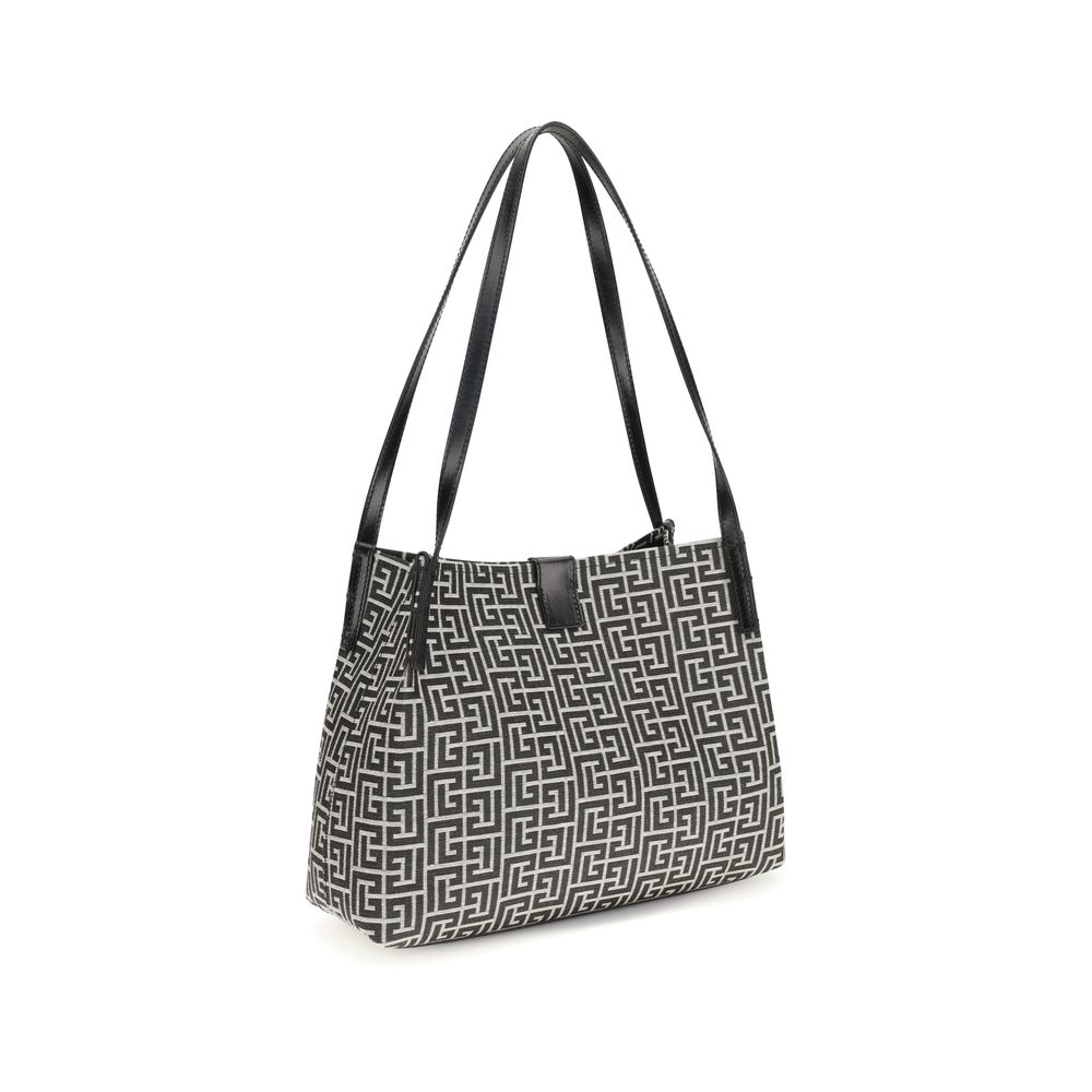Black Cotton Shoulder Bag