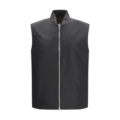 Brown Polyamide Sleveless Jacket