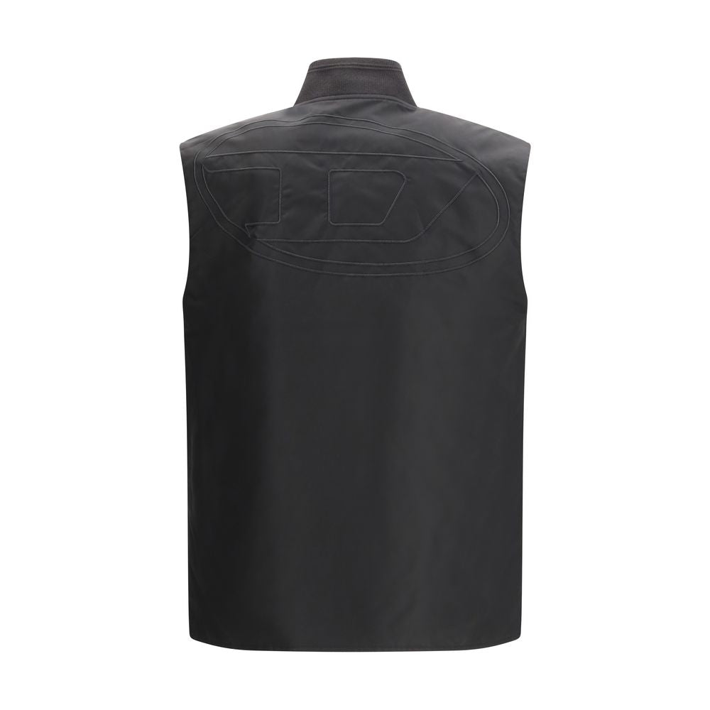 Brown Polyamide Sleveless Jacket