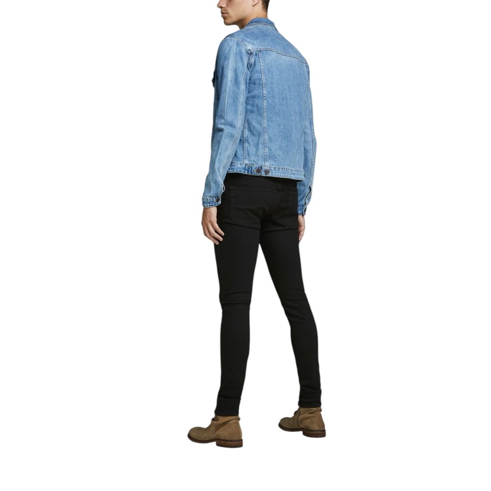 Black Cotton Skinny Jeans