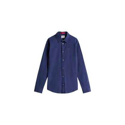Blue Cotton Dress Shirt