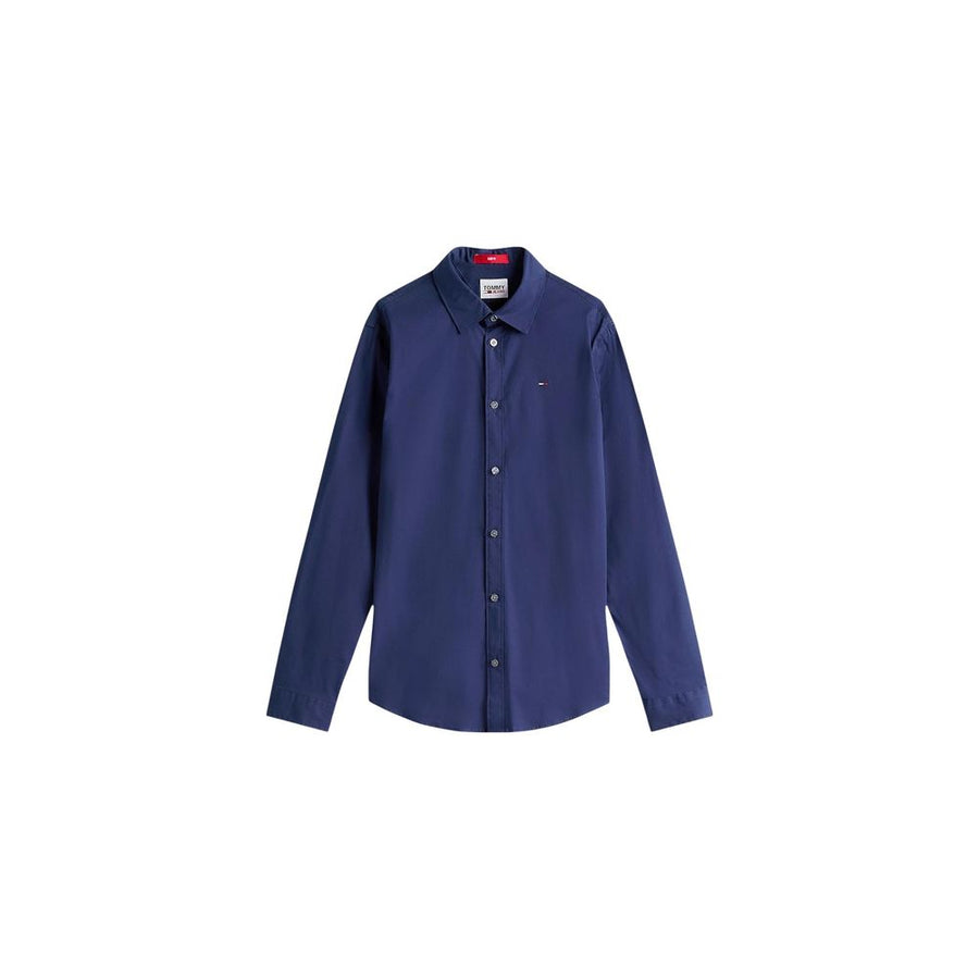 Blue Cotton Dress Shirt