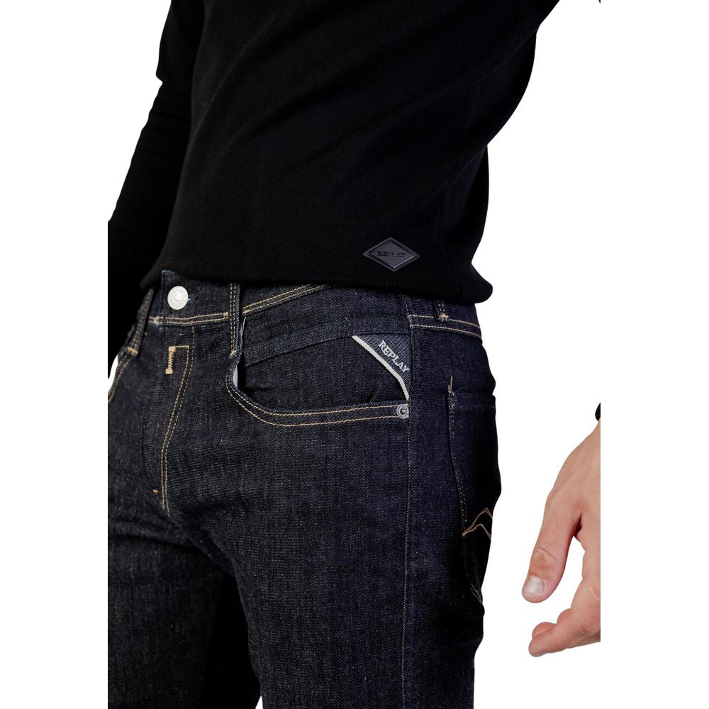 Blue Cotton Skinny Jeans