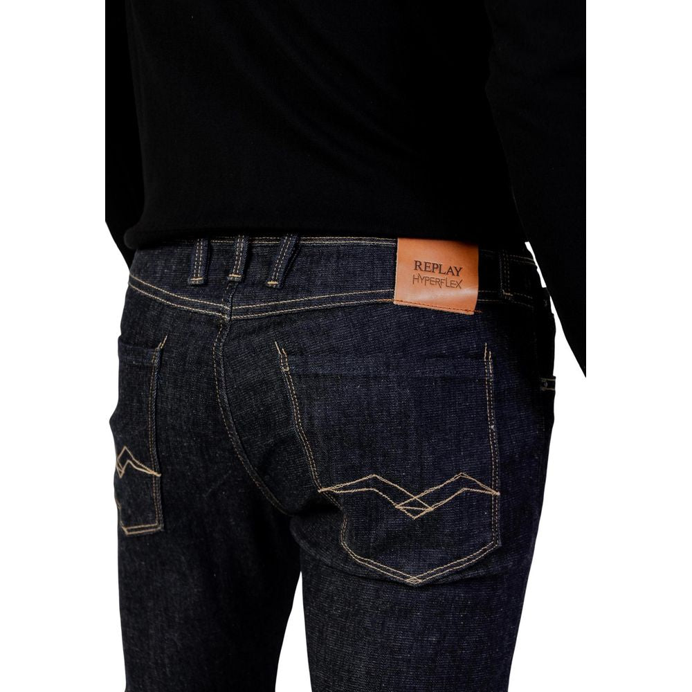Blue Cotton Skinny Jeans