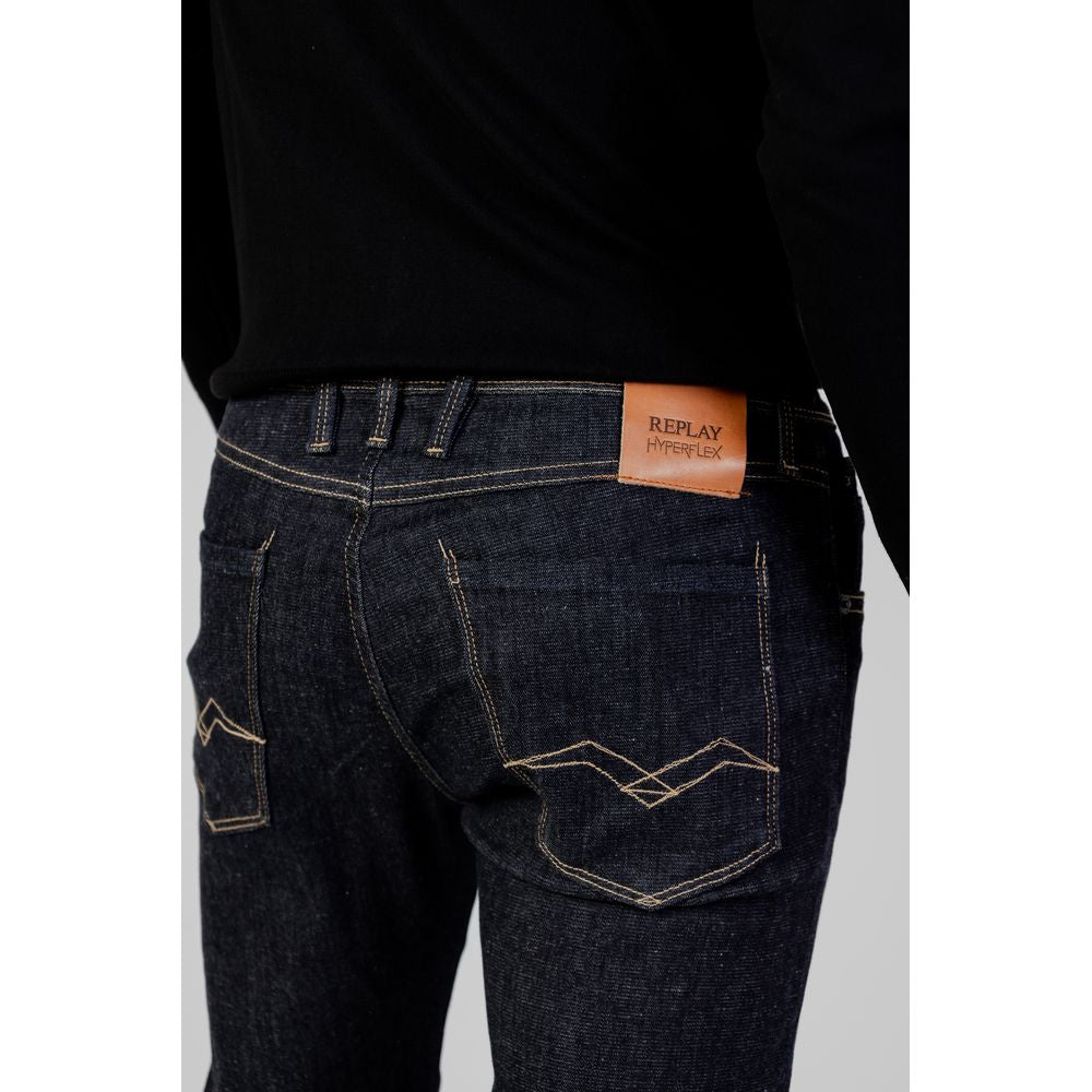 Blue Cotton Skinny Jeans