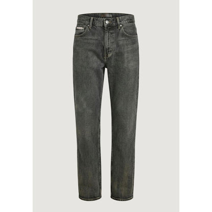 Beige Cotton Relaxed Fit Jeans
