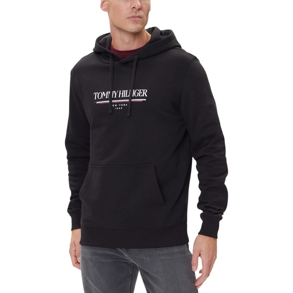 Black Recycled Cotton Hoodie