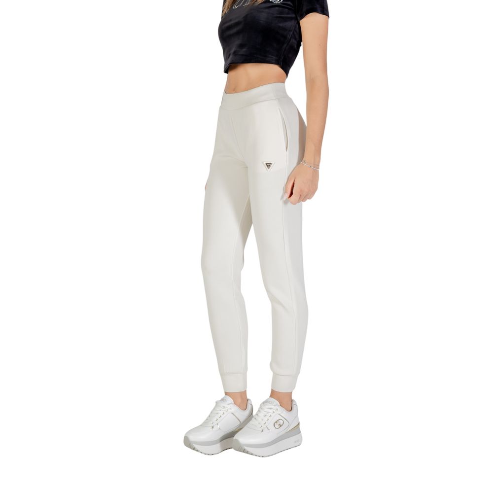 Cream Polyester Joggers (Workout Pants)