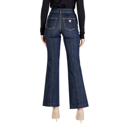 Blue Cotton Bootcut Jeans