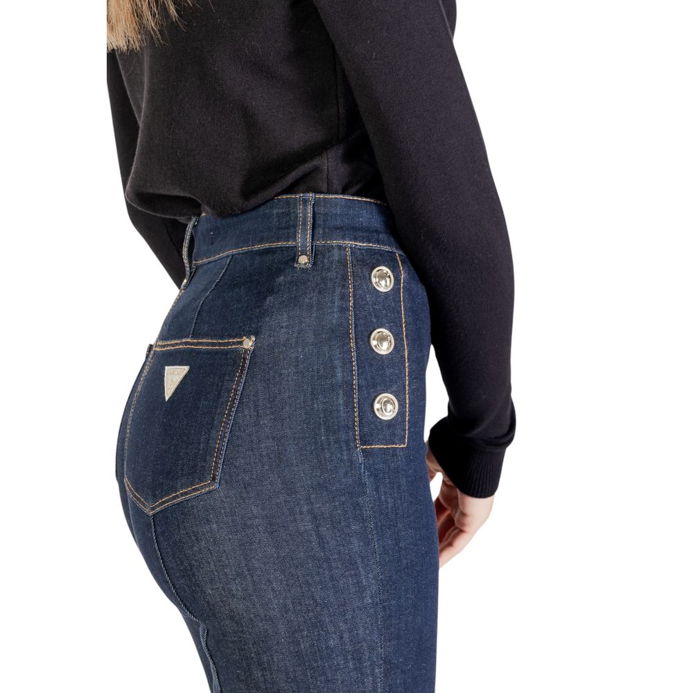 Blue Cotton Bootcut Jeans