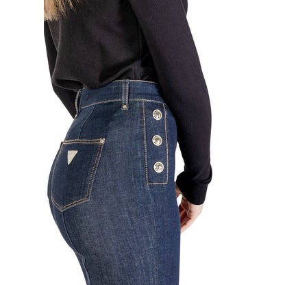 Blue Cotton Bootcut Jeans