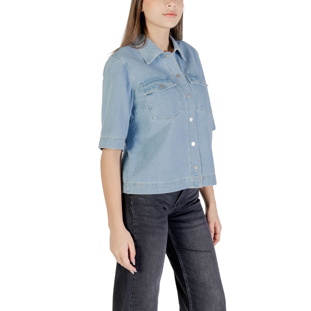 Light Blue Cotton Shortsleeve Shirt