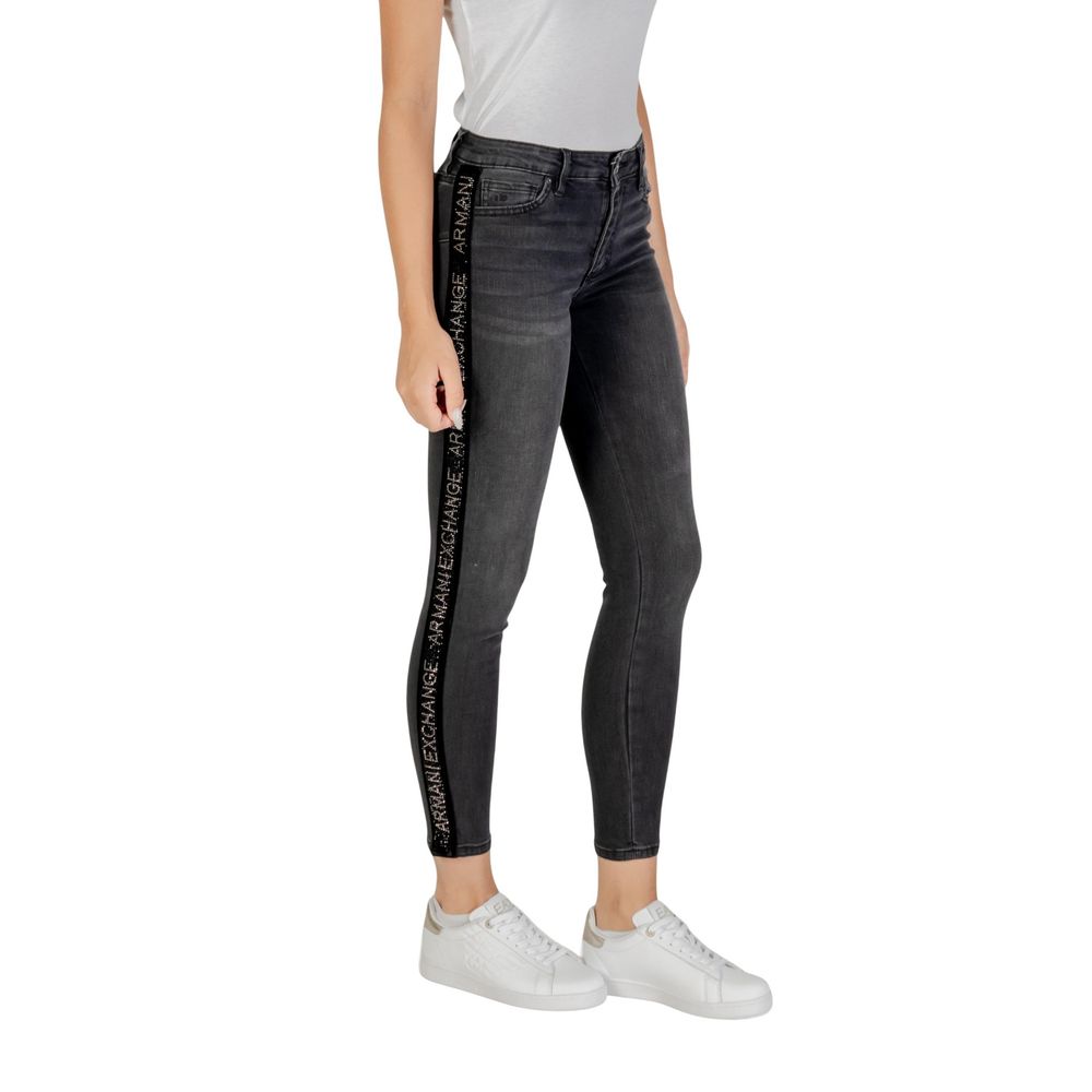 Black Cotton Skinny Jeans