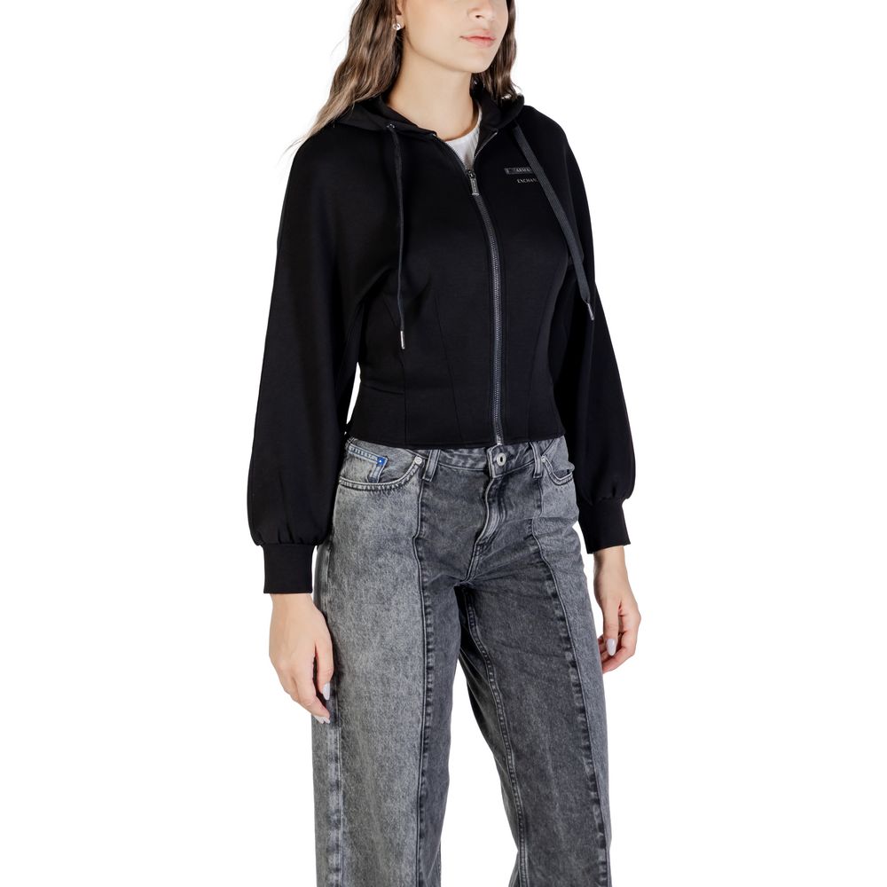 Black Polyamide Hoodie