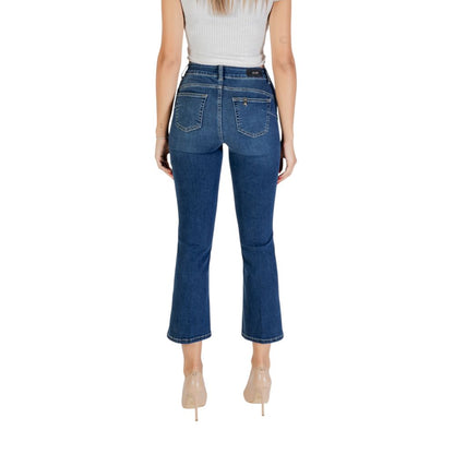 Blue Cotton Bootcut Jeans