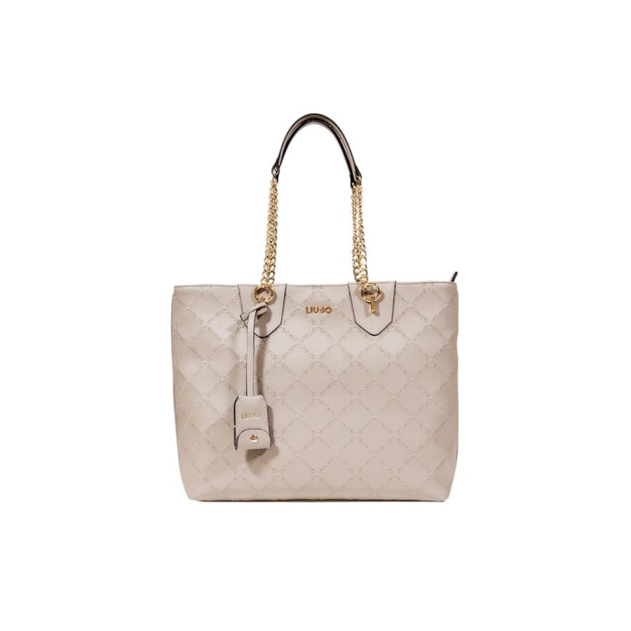 Beige Polyethylene Handbag