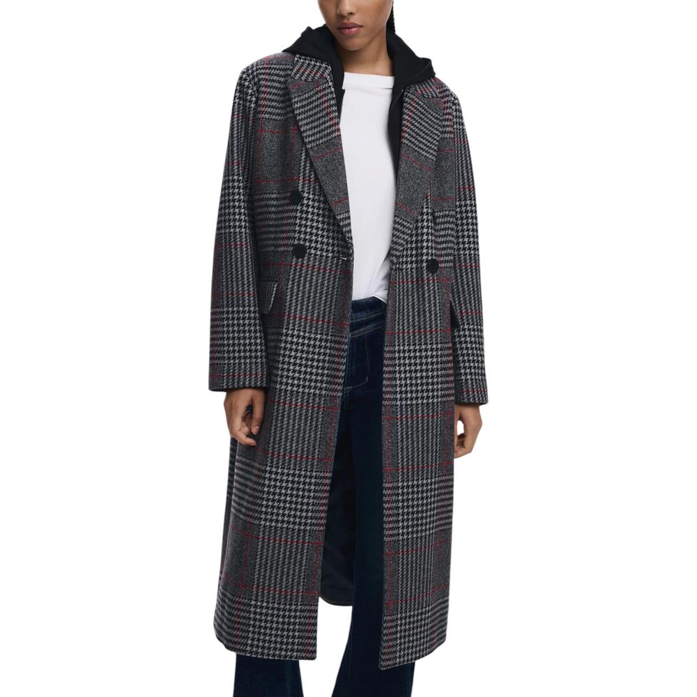 Gray Polyester Coat
