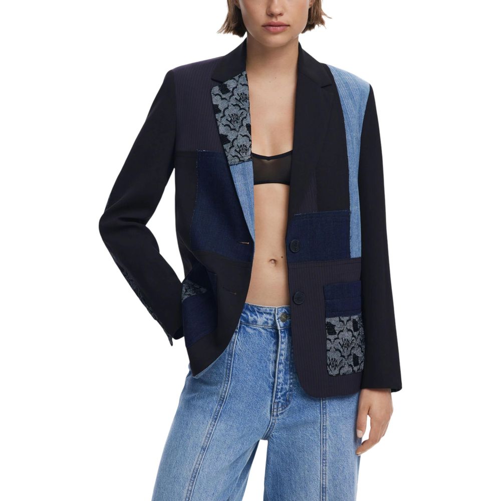 Black Polyester Blazer