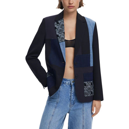 Black Polyester Blazer