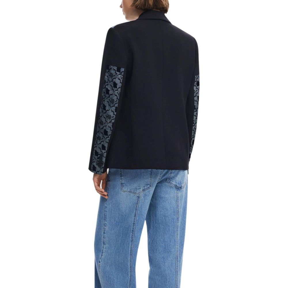 Black Polyester Blazer