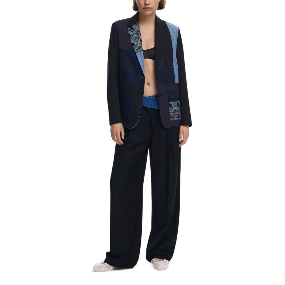 Black Polyester Blazer