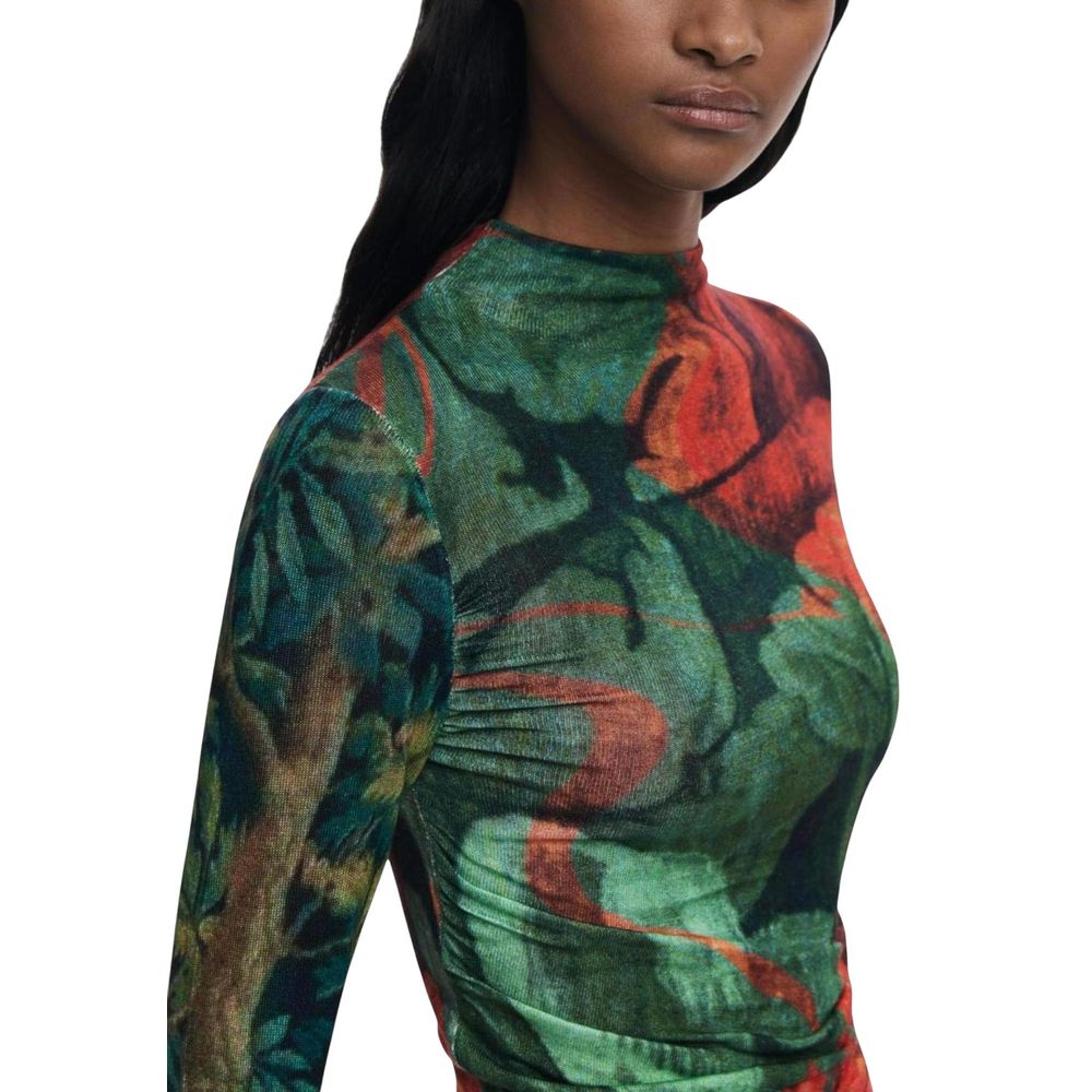 Bicolor Viscose Long Sleeve T-Shirt