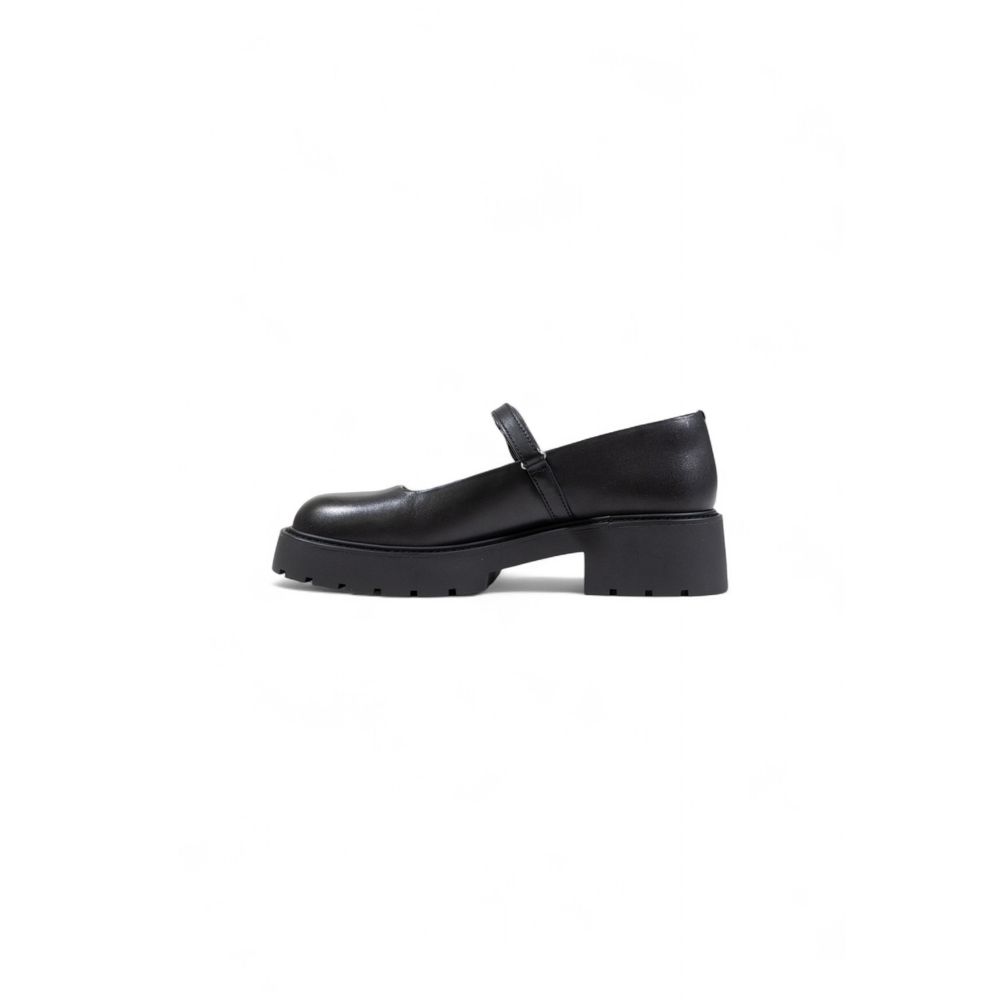 Black Leather Platform Pumps