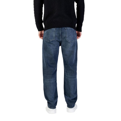 Blue Recycled Cotton Relaxed Fit Jeans