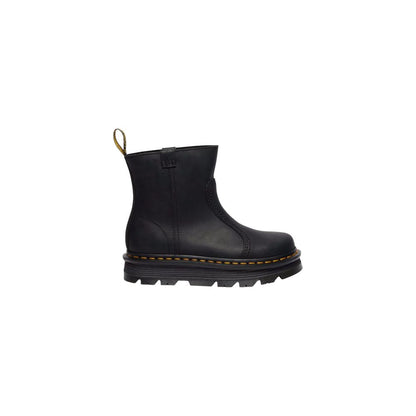 Black Leather Ankle Boots