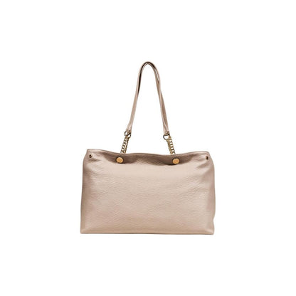 Beige Polyester Handbag