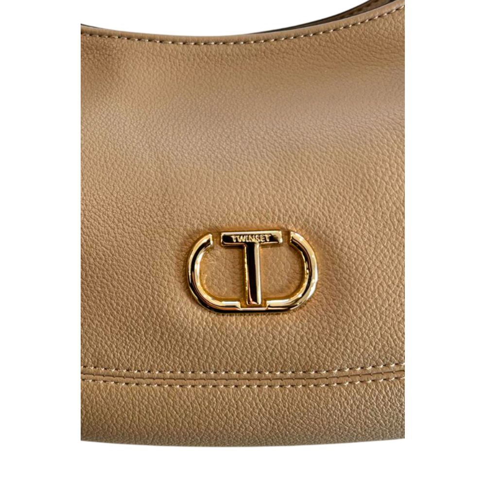 Beige PU Women Shoulder Bag