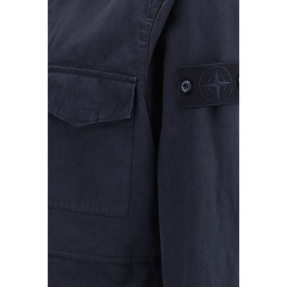 Blue Cotton Jackets And Coat