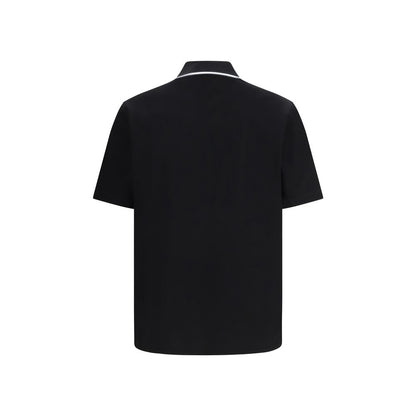 Black Cotton Polo Shirt