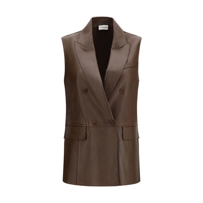 Brown Lamb Ovis Aries Aries Sleveless Jacket