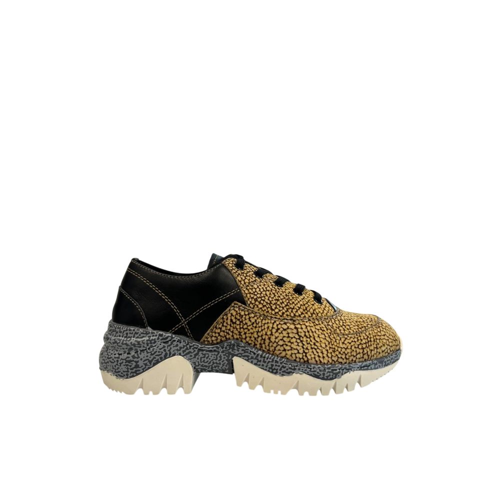 Beige Leather Women Sneaker