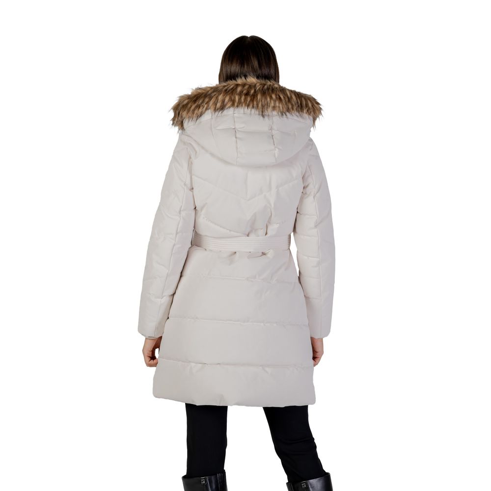 Cream Polyester Coat