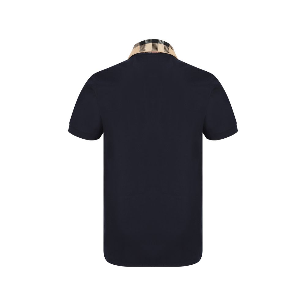 Blue Cotton Polo Shirt