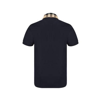 Blue Cotton Polo Shirt