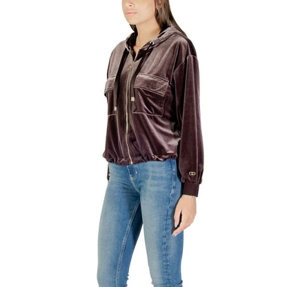 Brown Polyester Hoodie