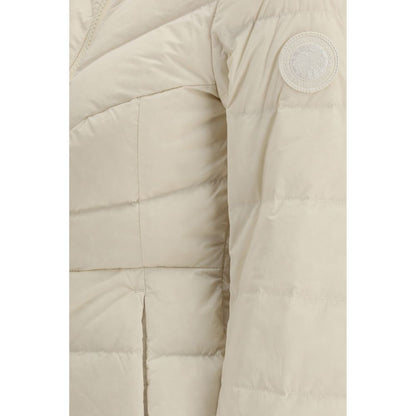 Beige Nylon Full-Length Jacket