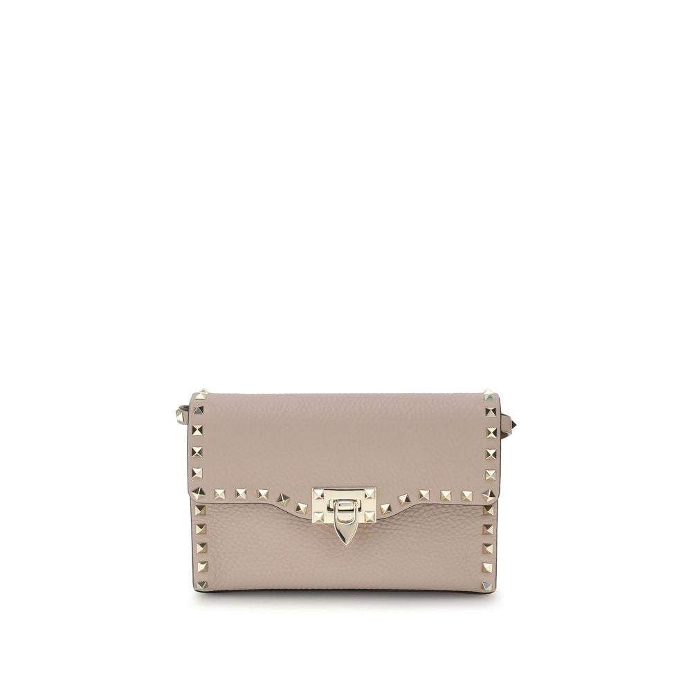 Beige Calf Leather Bos Taurus Shoulder Bag