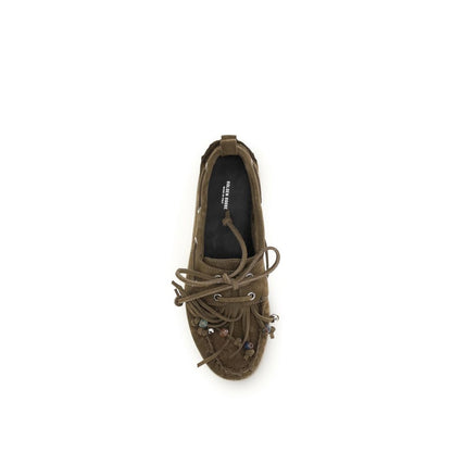 Bicolor Calf Leather Bos Taurus Slip-On Loafers