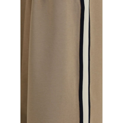 Beige Cotton Casual Pants