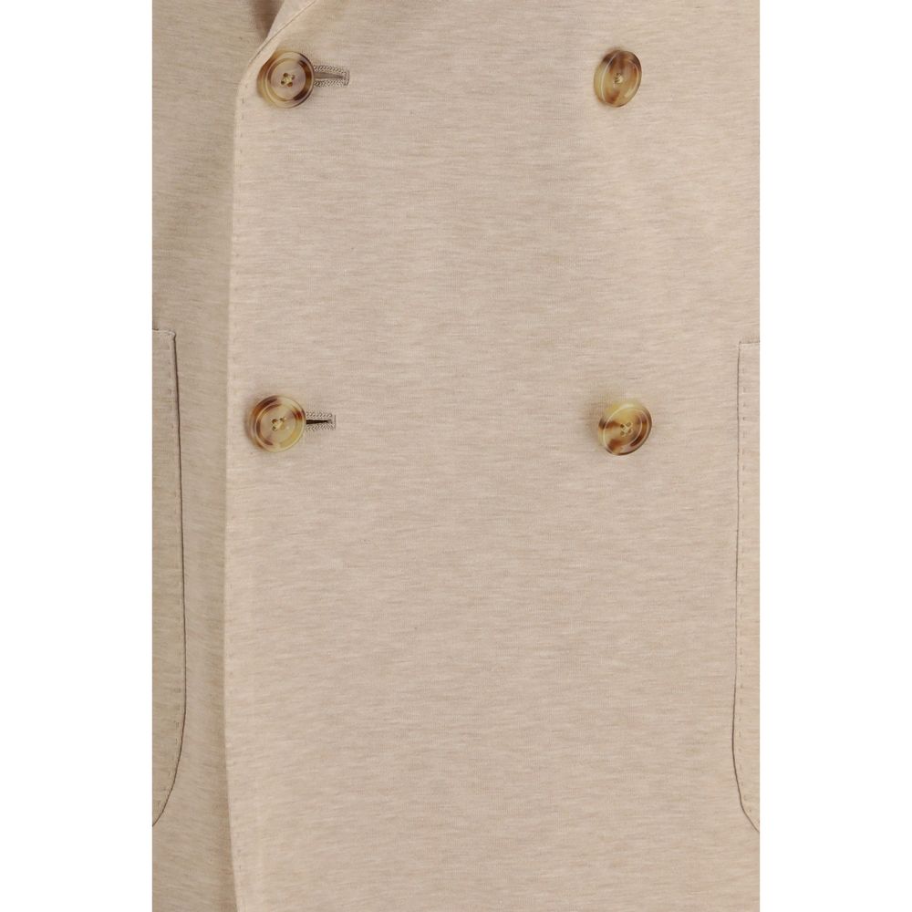 Beige Cotton Blazer