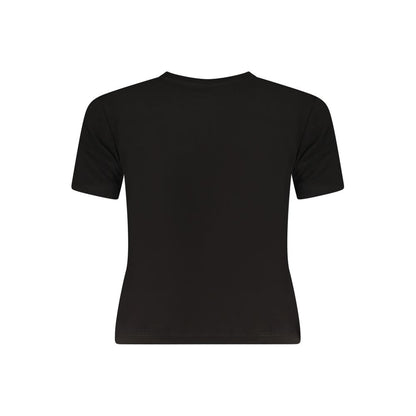 Black Cotton Women T-Shirt