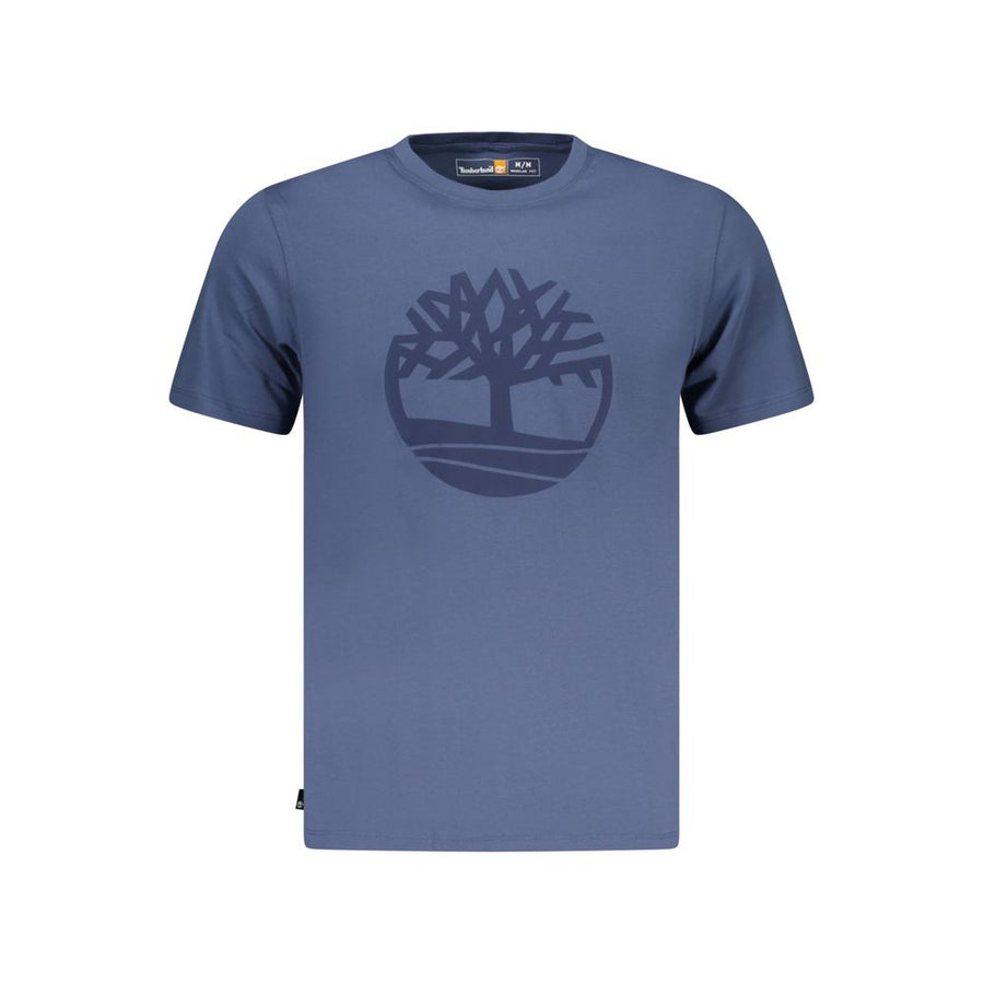 Blue Cotton Men T-Shirt