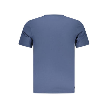 Blue Cotton Men T-Shirt