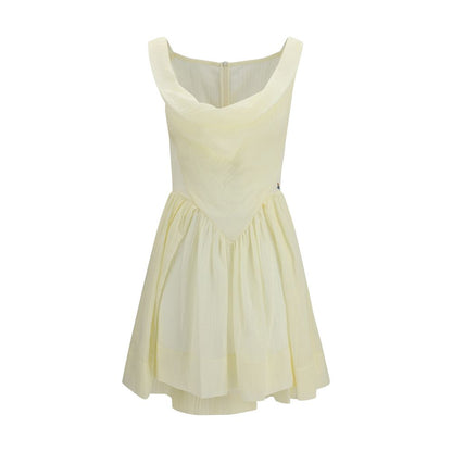 Beige Cotton Casual Dress