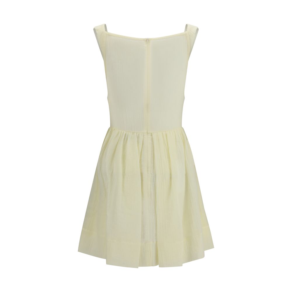 Beige Cotton Casual Dress