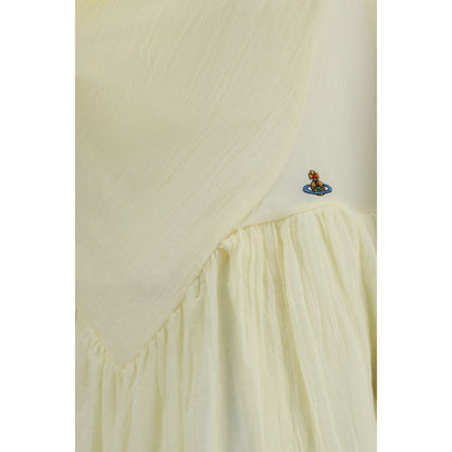 Beige Cotton Casual Dress